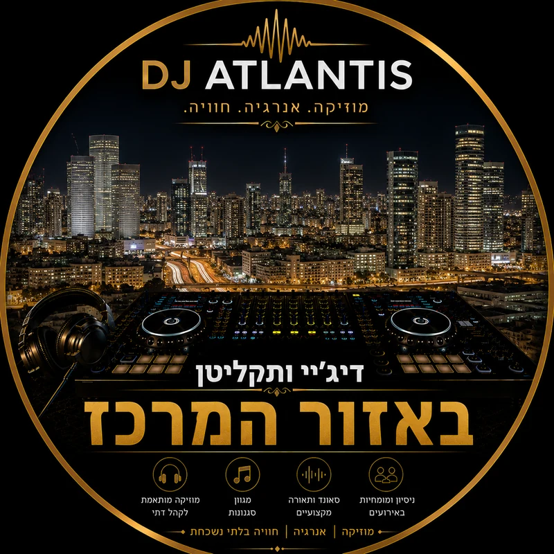 דיג'יי ותקליטן באזור המרכז מול קהל בחתונה דתית