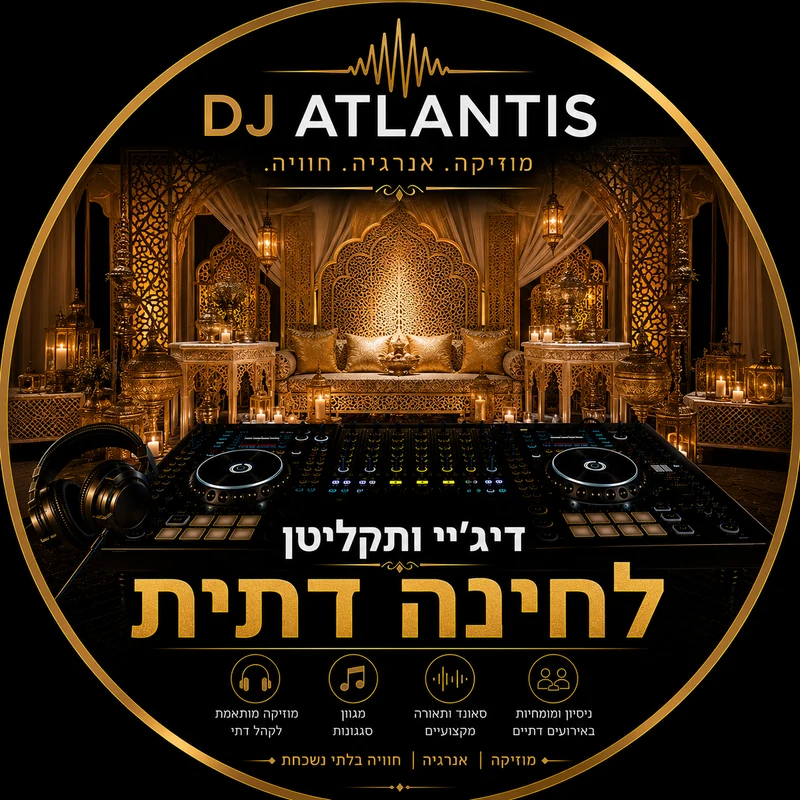 דיג'יי לחינה דתית עם מוזיקה שמחה למשפחה